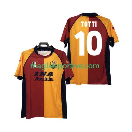 Completo Calcio AS Roma Totti 10 2000-2001 Retro Divisa Prima